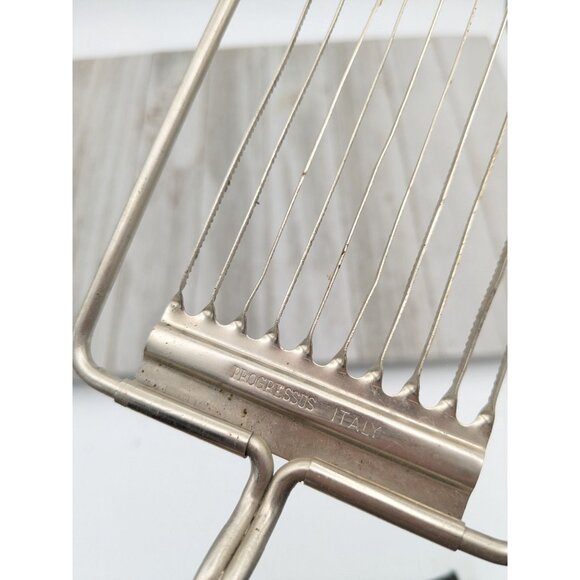 Progressus Miracle Tomato Slicer Kitchen Gadget Yellow Handle Italy - Picture 8 of 9